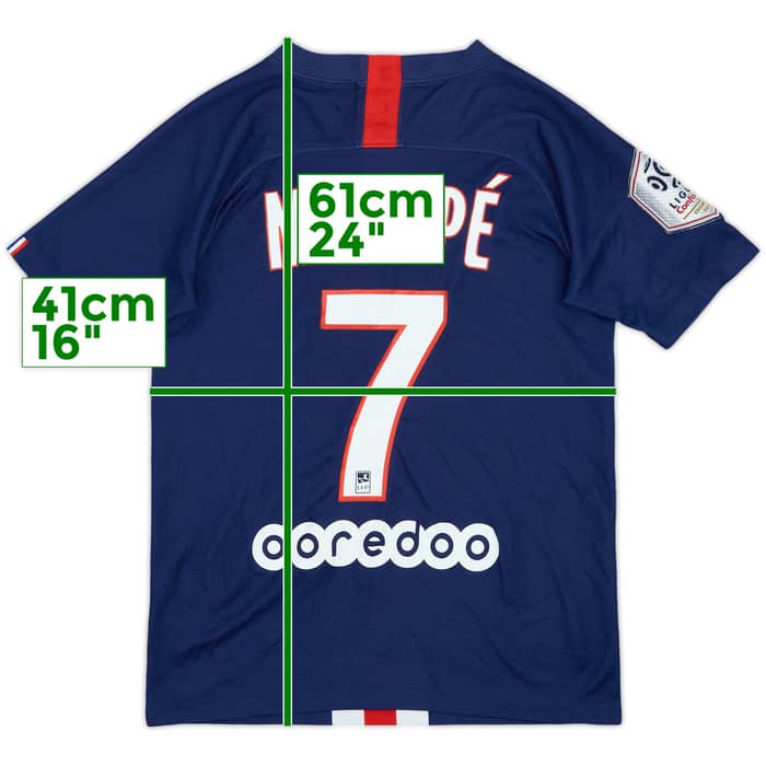 2019-20 Paris Saint-Germain Home Shirt Mbappe #7 - 7/10 - (L.Boys)
