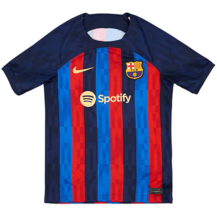 2022-23 Barcelona Home Shirt - 8/10 - (M.Boys)