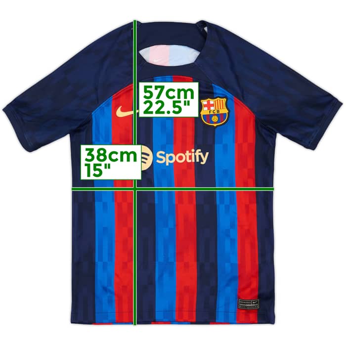 2022-23 Barcelona Home Shirt - 8/10 - (M.Boys)