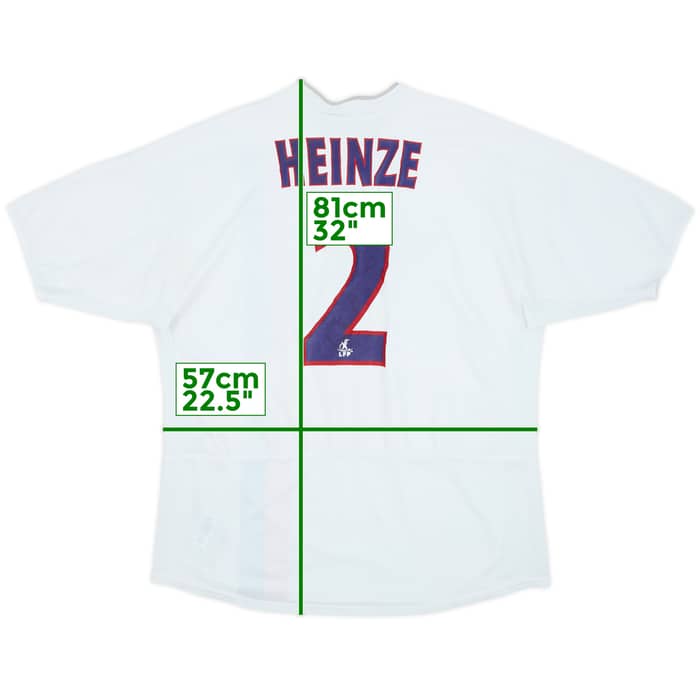 2002-03 Paris Saint-Germain Away Shirt Heinze #2 - 5/10 - (XL)