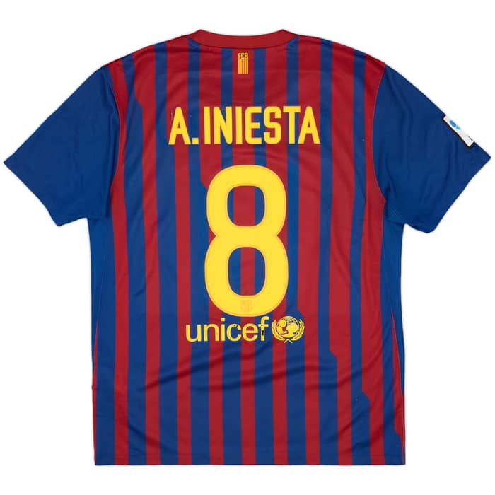 2011-12 Barcelona Home Shirt A.Iniesta #8 - 6/10 - (M)