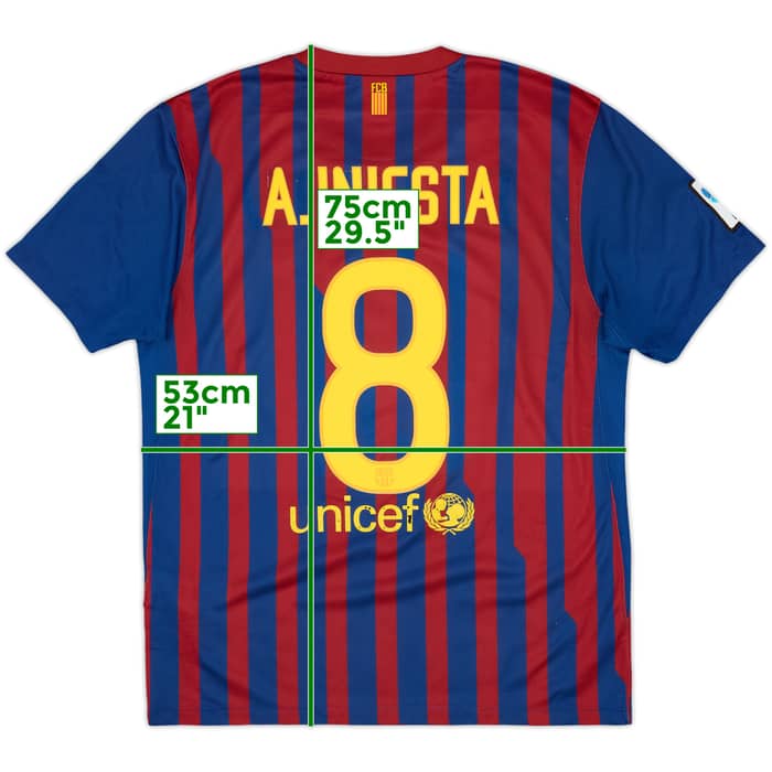 2011-12 Barcelona Home Shirt A.Iniesta #8 - 6/10 - (M)