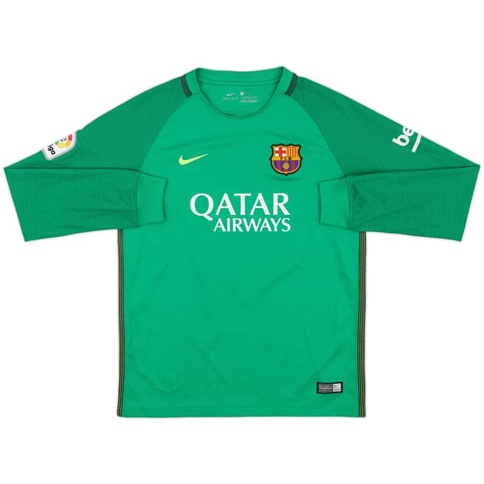 2016-17 Barcelona GK Shirt - 8/10 - (L.Boys)
