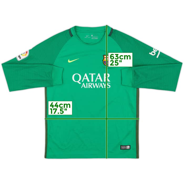 2016-17 Barcelona GK Shirt - 8/10 - (L.Boys)