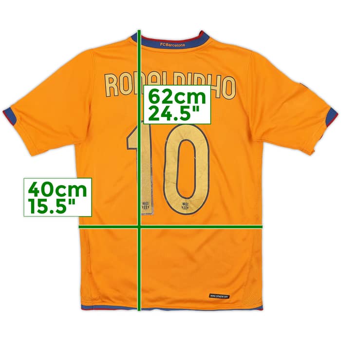 2006-08 Barcelona Away Shirt Ronaldinho #10 - 6/10 - (M.Boys)