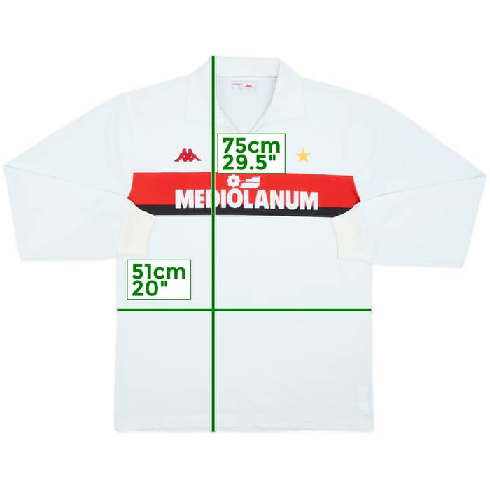 1987-88 AC Milan Away L/S Shirt - 9/10 - (L)
