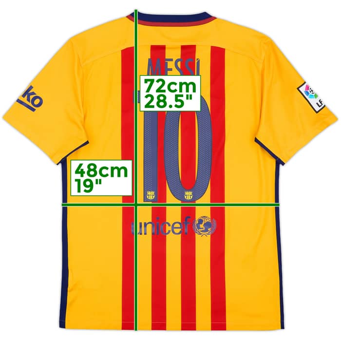 2015-16 Barcelona Away Shirt Messi #10 - 8/10 - (M)