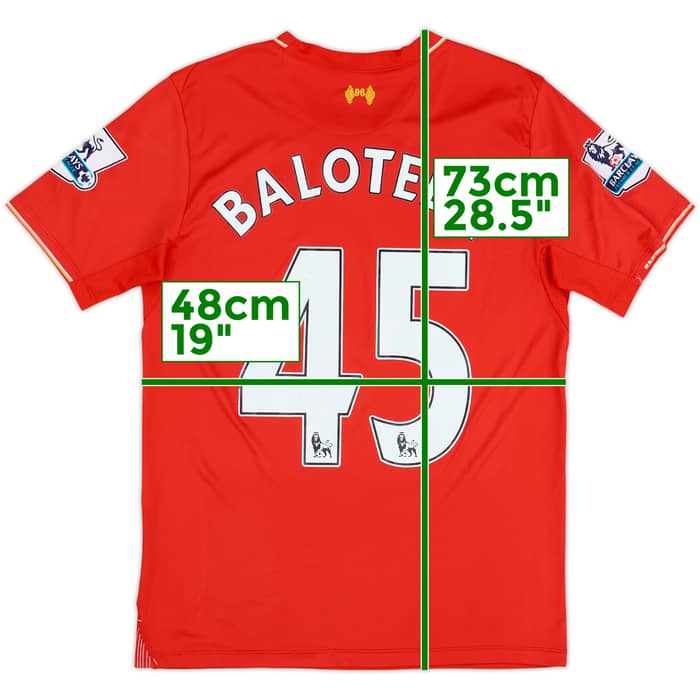 2015-16 Liverpool Home Shirt Balotelli #45 - 6/10 - (S)