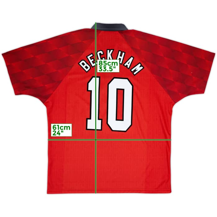 Camiseta de local del Manchester United 1996-98 Beckham #10 - 5/10 - (XL)