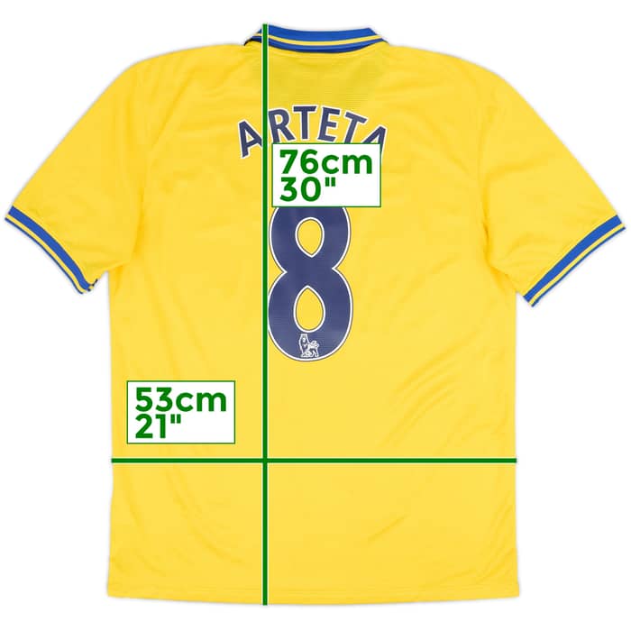 2013-14 Arsenal Away Shirt Arteta #8 - 6/10 - (L)