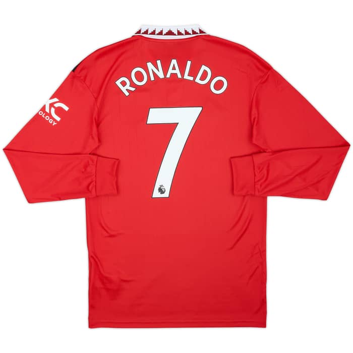 2022-23 Manchester United Home L/S Shirt Ronaldo #7 - 10/10 - (S)