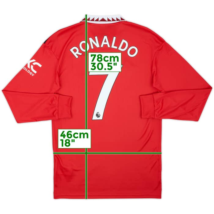 2022-23 Manchester United Home L/S Shirt Ronaldo #7 - 10/10 - (S)