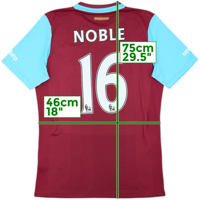 2015-16 West Ham 'Boleyn' Home Shirt Noble #16 - 8/10 - (S)