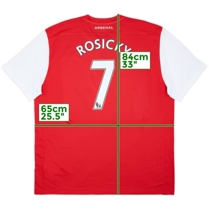 2011-12 Arsenal Home Shirt Rosicky #7 - 6/10 - (XXL)