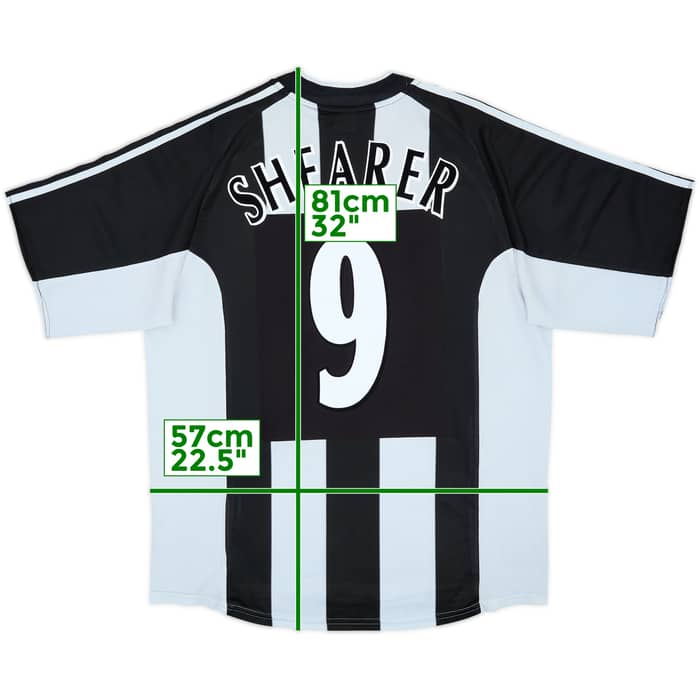 2001-03 Newcastle Camiseta Local Shearer #9 - 5/10 - (XL)