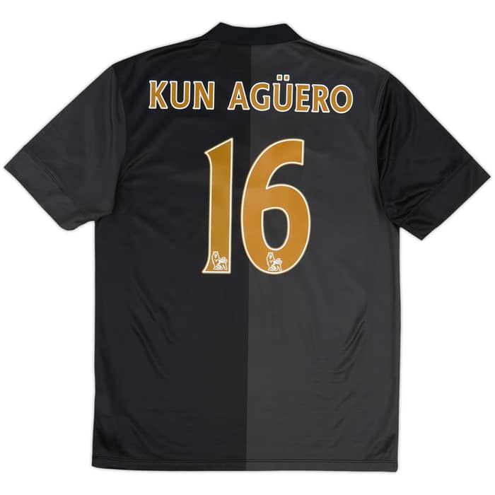 2013-14 Manchester City Away Shirt Kun Aguero #16 - 10/10 - (M)