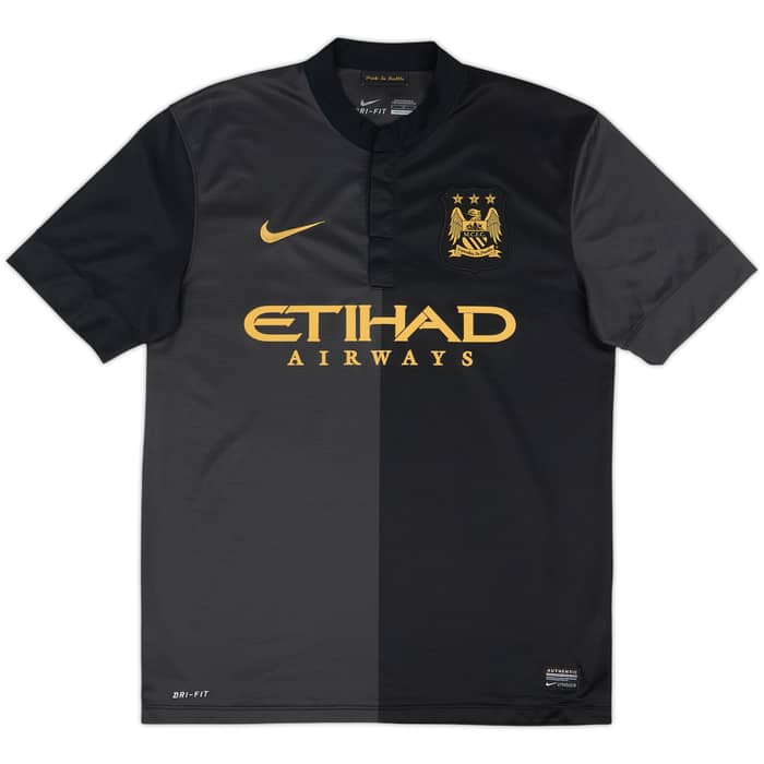 2013-14 Manchester City Away Shirt Kun Aguero #16 - 10/10 - (M)