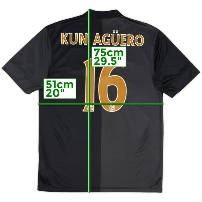 2013-14 Manchester City Away Shirt Kun Aguero #16 - 10/10 - (M)