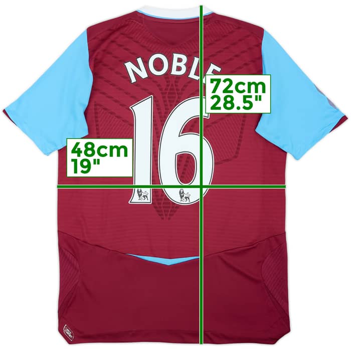 2008-09 West Ham Home Shirt Noble #16 - 8/10 - (15-16 Years)