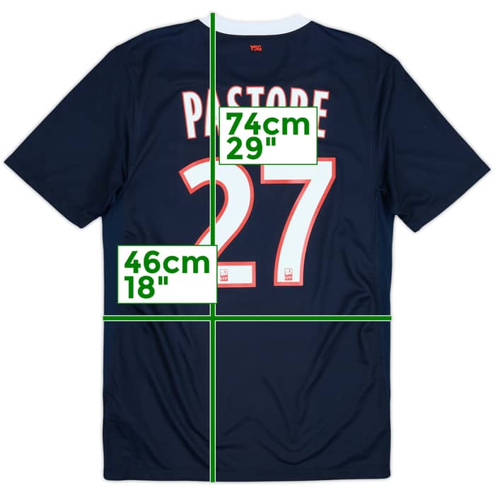 2011-12 Paris Saint-Germain Home Shirt Pastore #27 - 10/10 - (S)
