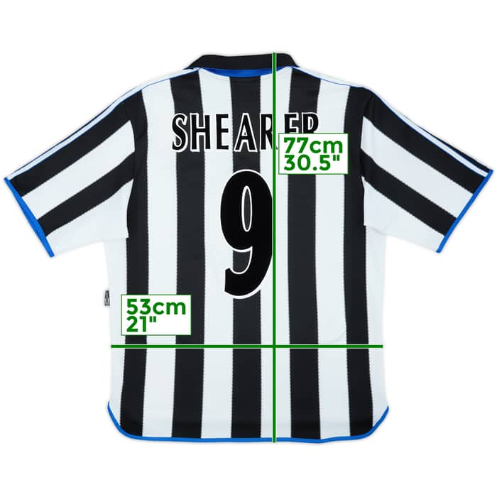 1999-00 Newcastle Home Shirt Shearer #9 - 8/10 - (L)