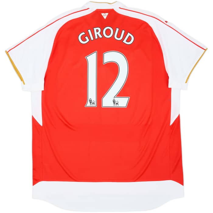 2015-16 Arsenal Home Shirt Giroud #12 - 8/10 - (XXL)