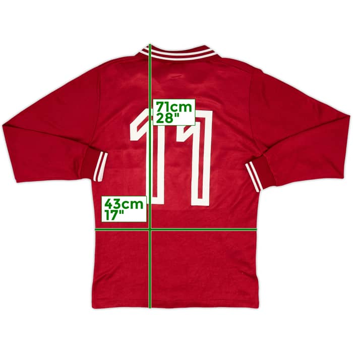1983-87 Servette Home L/S Shirt #11 - 9/10 - (M)