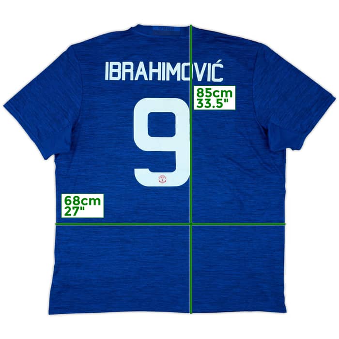2016-17 Manchester United Away Shirt Ibrahimovic #9 (XXL)