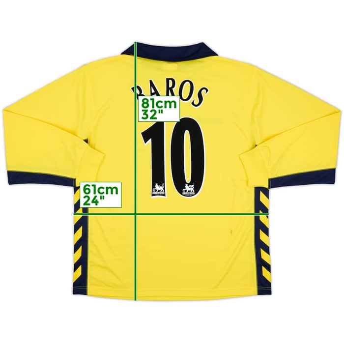 2005-06 Aston Villa Away L/S Shirt Baros #10 - 7/10 - (L)