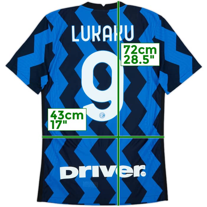 2020-21 Inter Milan Authentic Home Shirt Lukaku #9 (S)