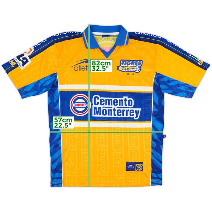 1999-00 Tigres UANL Home Shirt - 9/10 - (L)