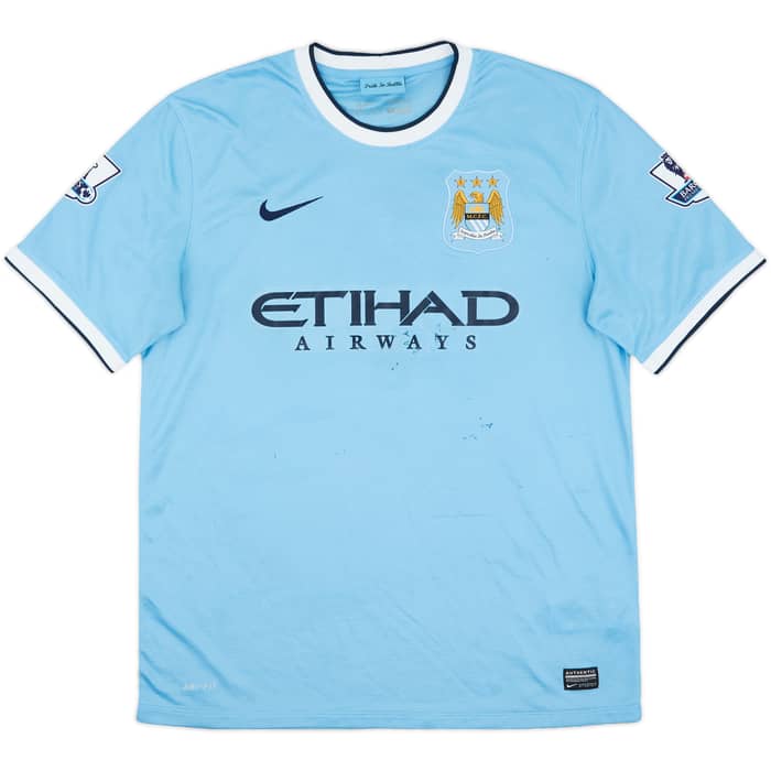 2013-14 Manchester City Home Shirt Silva #21 - 4/10 - (L)