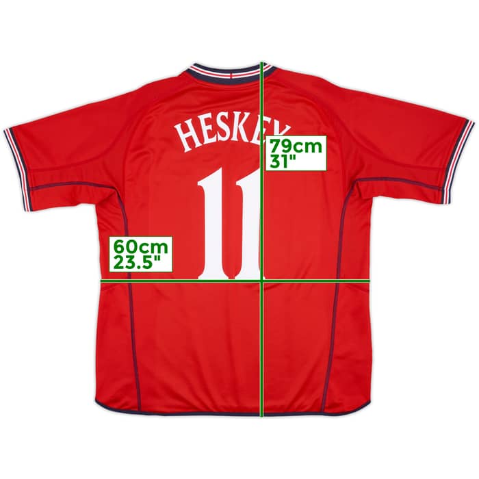 2002-04 England Away Shirt Heskey #11 - 10/10 - (XL)