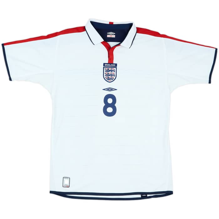 2003-05 England Home Shirt Scholes #8 - 9/10 - (M)