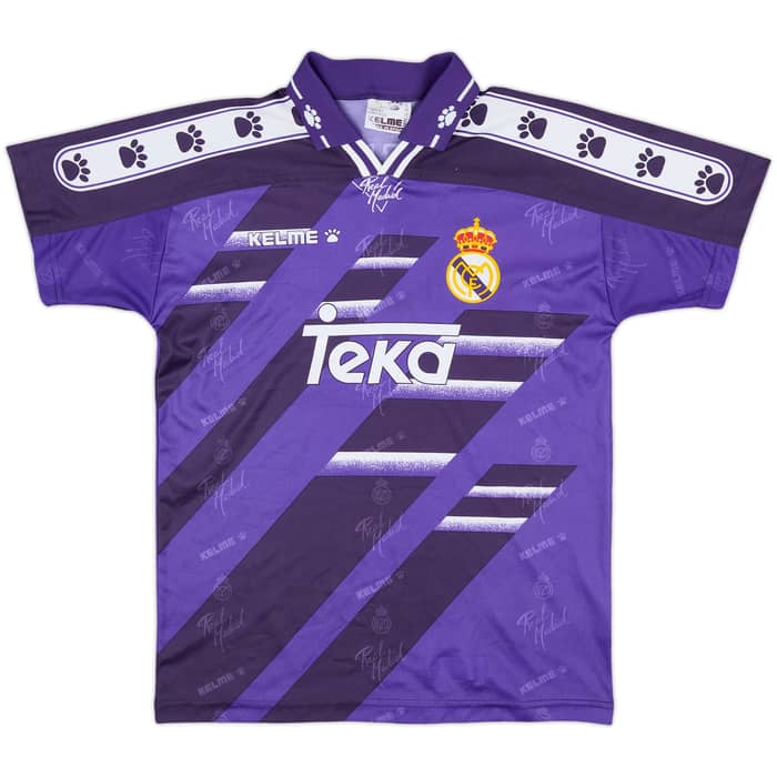 1994-96 Real Madrid Away Full Kit Laudrup #10 - 7/10 - (S.Boys)
