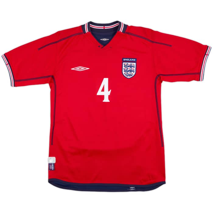 2002-04 England Away Shirt Gerrard #4 - 5/10 - (S)