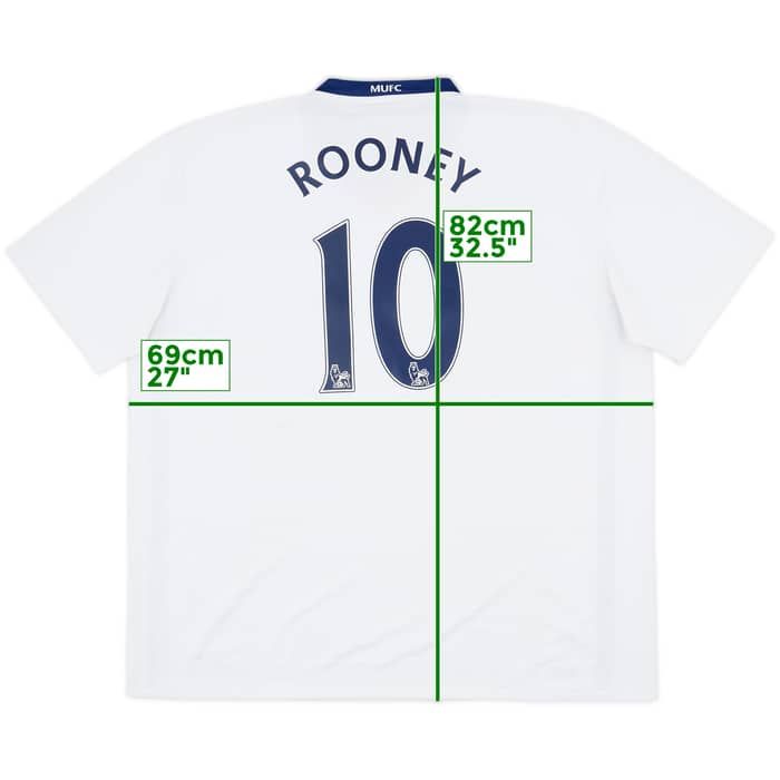 2008-10 Manchester United Away Shirt Rooney #10 - 9/10 - (3XL)