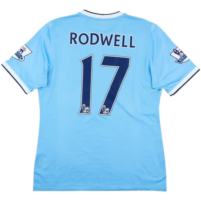 2013-14 Manchester City Match Issue Home Shirt Rodwell #17