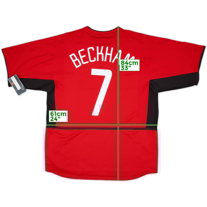 2002-04 Manchester United Home Shirt Beckham #7 (XL)
