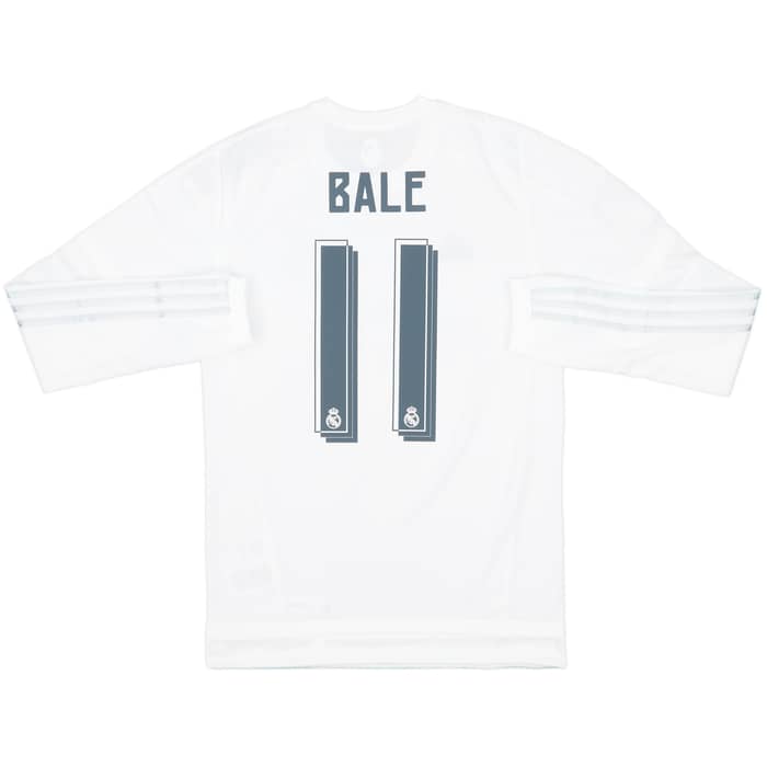 2015-16 Real Madrid Home L/S Shirt Bale #11 (S)