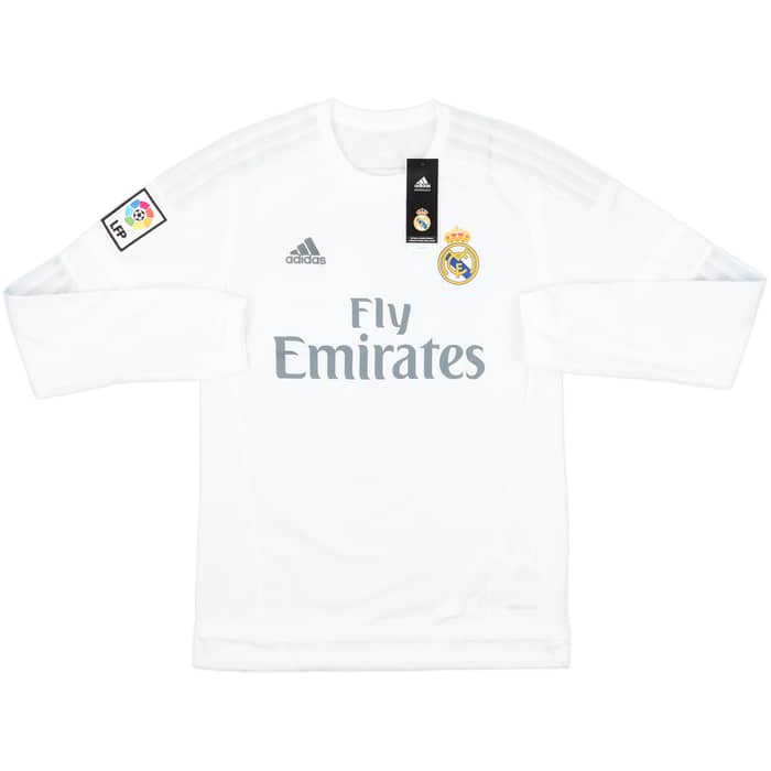 2015-16 Real Madrid Home L/S Shirt Bale #11 (S)