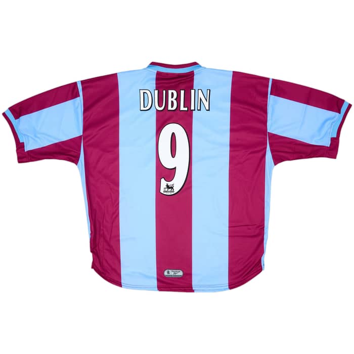 1999-00 Aston Villa Home Shirt Dublin #9 (XL)