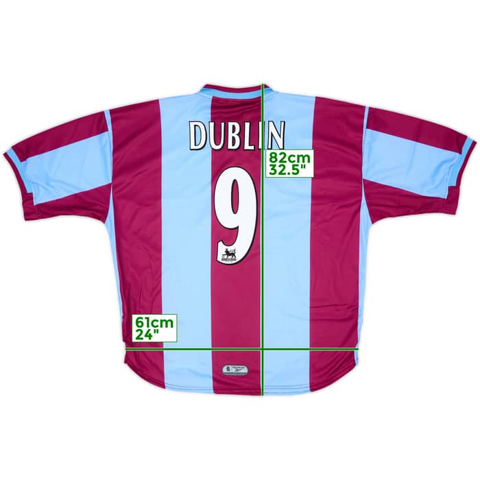 1999-00 Aston Villa Home Shirt Dublin #9 (XL)