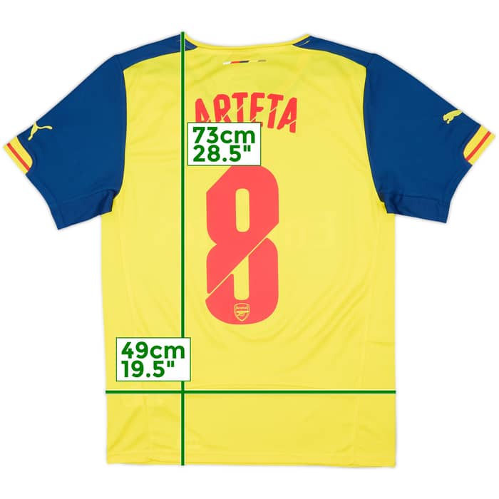 2014-15 Arsenal Away Shirt Arteta #8 (S)