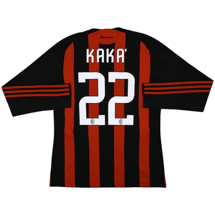 2008-09 AC Milan Home L/S Shirt Kaka #22 - 7/10 - (M)