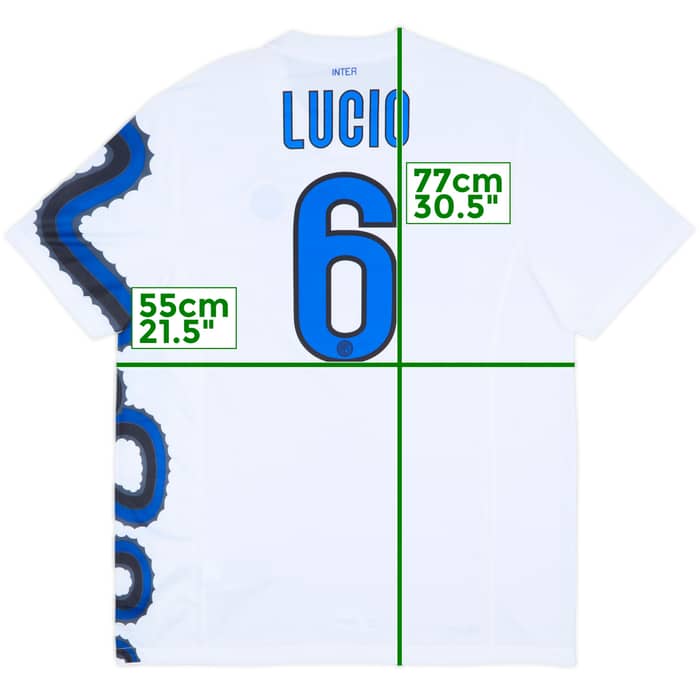 2010-11 Inter Milan Away Shirt Lucio #6 - 9/10 - (XL)