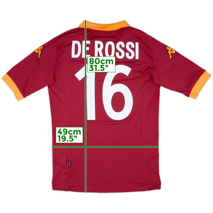 2012-13 Roma Home Shirt De Rossi #16 (XL)