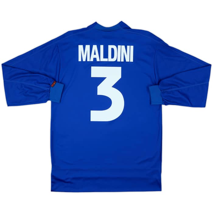 1998-99 Italy Home L/S Shirt Maldini #3 (S)