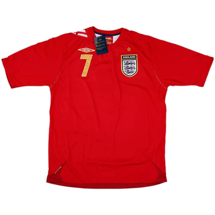 2006-08 England Away Shirt Beckham #7 (L)