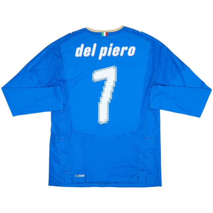 2007-08 Italy Player Issue Home L/S Shirt Del Piero #7 (XL)